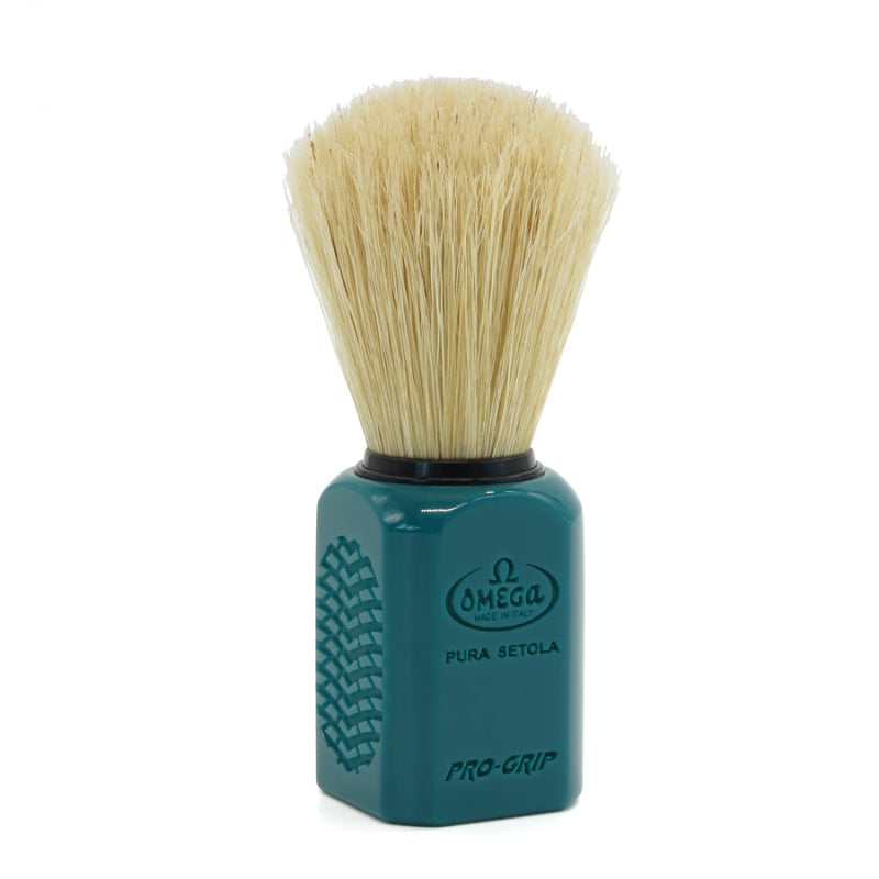 Pennello da Barba Omega Pro-Grip Verde in Setola