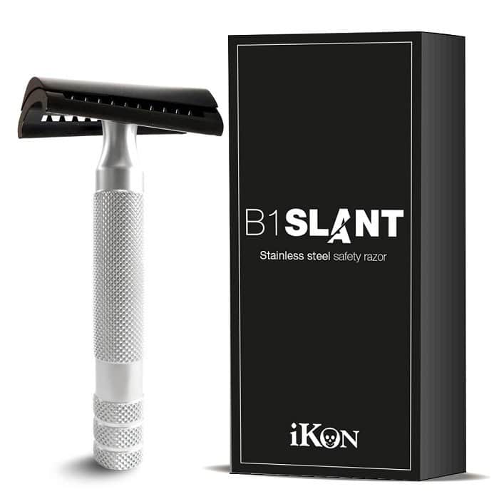 Rasoio di Sicurezza Ikon B1 Slant Manico Bulldog 90mm Inox