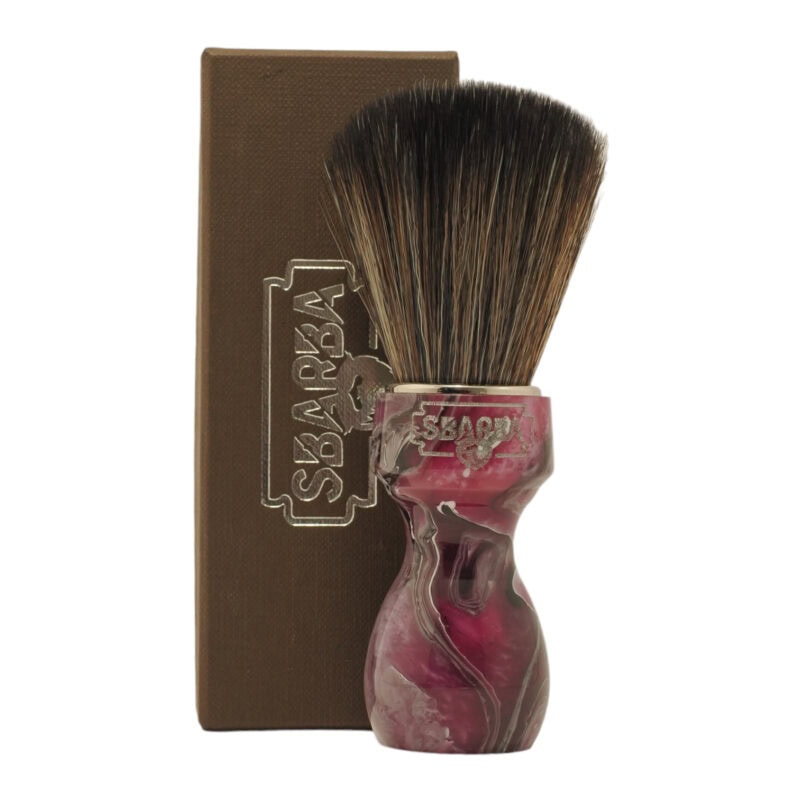 Pennello da Barba Elegante Magenta Sintetico Horse - Sbarba