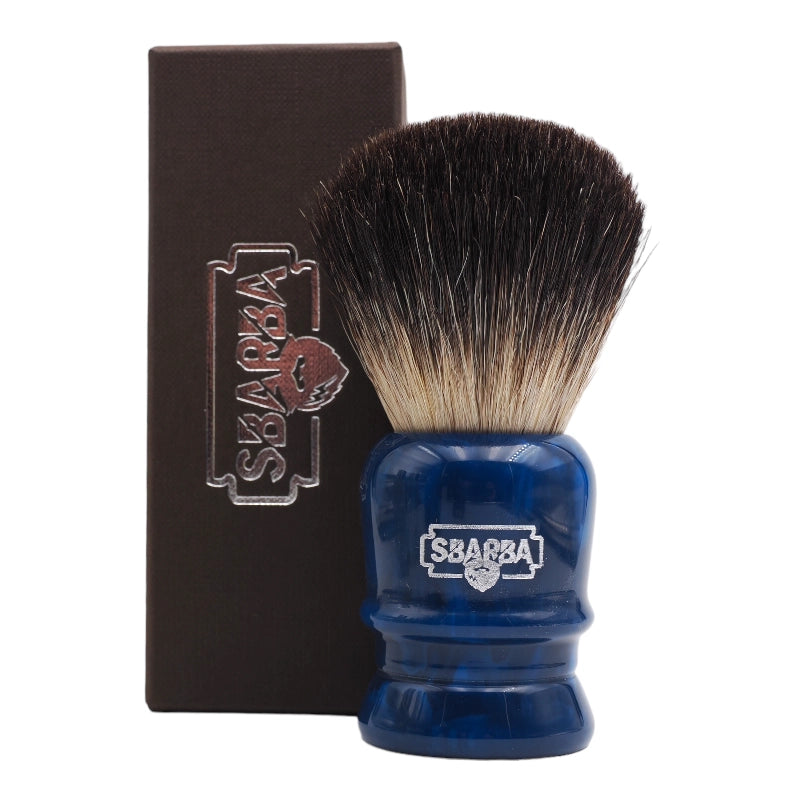 Pennello da Barba Grosso Blu Notte Misto Setola Tasso - Sbarba