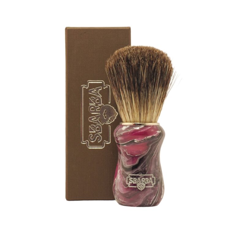 Pennello da Barba Classico Magenta Misto Setola e Tasso - Sbarba