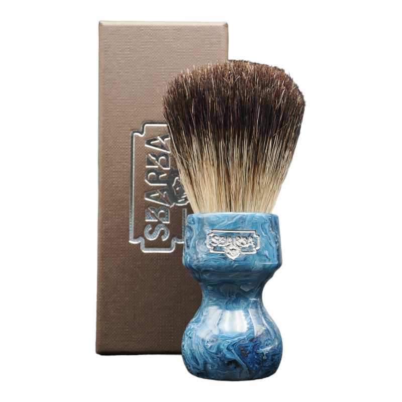 Pennello da Barba Nobile Blu Oceano Misto Setola e Tasso XB - Sbarba