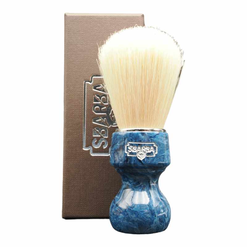 Pennello da Barba Nobile Blu Oceano Setola Premium - Sbarba
