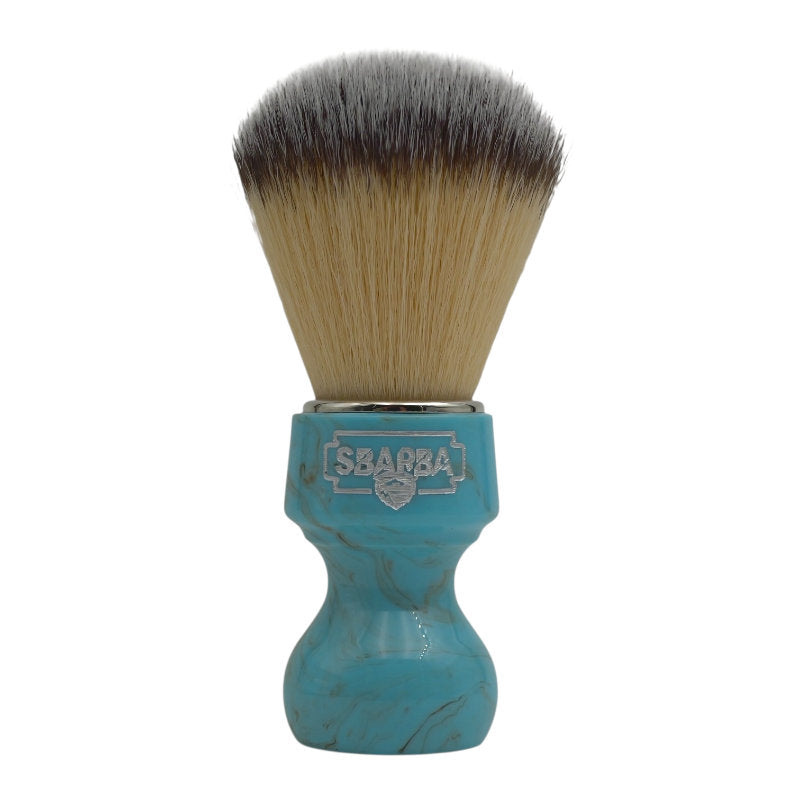 Pennello da Barba Nobile Azzurro Cielo Sintetico Badger - Sbarba