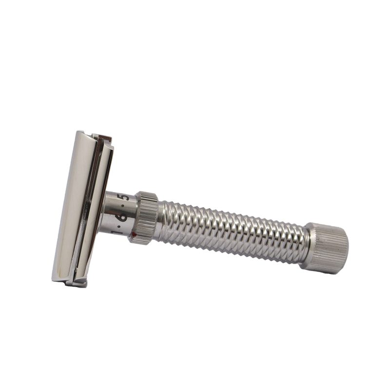 Rasoio di Sicurezza Rex Konsul Regolabile Slant Inox 316 Rhodium