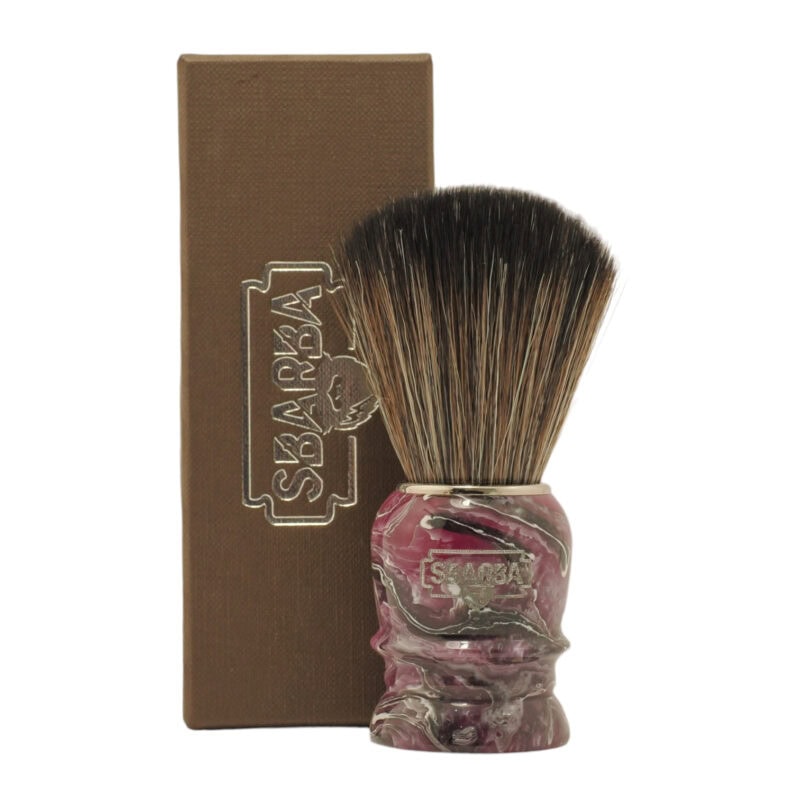 Pennello da Barba Smilzo Magenta Sintetico Horse - Sbarba