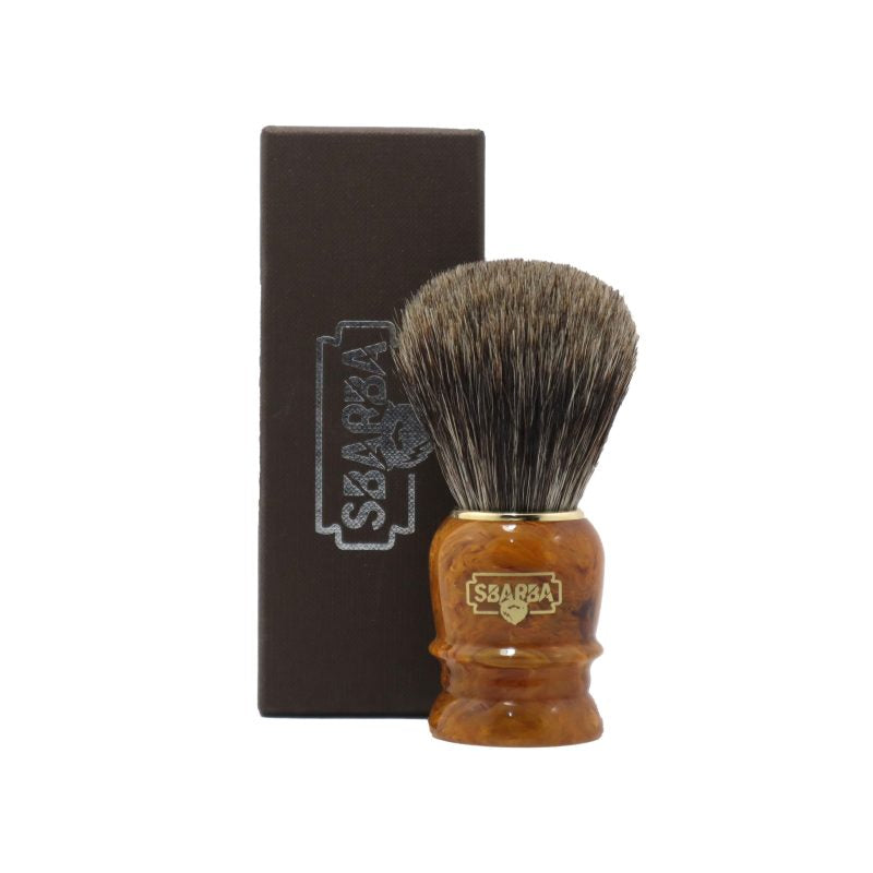 Pennello da Barba Smilzo Miele Misto Cavallo e Tasso - Sbarba