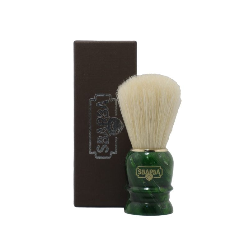 Pennello da Barba Smilzo Verde Smeraldo Setola Premium - Sbarba