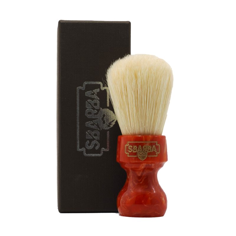 Pennello da Barba Nobile Rosso Corallo Setola Premium XB - Sbarba