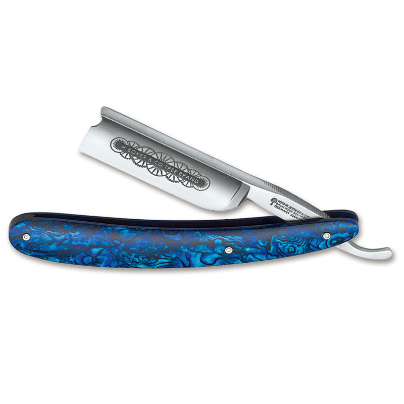 Rasoio a Mano Libera Boker 7/8 Blue Shell Barber's Notch