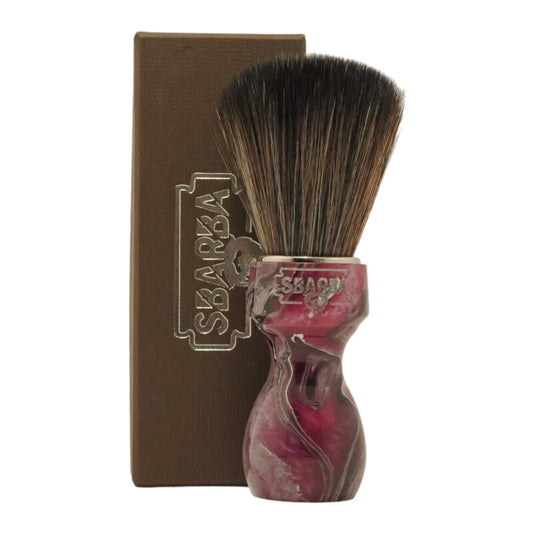 Pennello da Barba Elegante Magenta Sintetico Horse - Sbarba