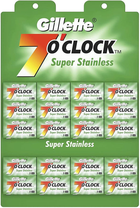 Lamette da Barba Gillette 7 O'clock Super Stainless 100pz