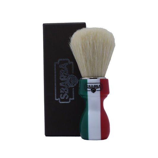 Pennello da Barba Elegante Bandiera Italiana Setola Premium - Sbarba