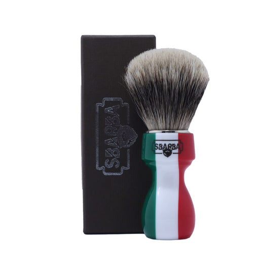 Pennello da Barba Elegante Bandiera Italiana Two Band - Sbarba