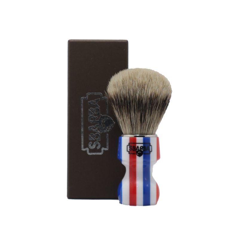 Pennello da Barba Nobile Barberpole Misto Silvertip e Two Band - Sbarba