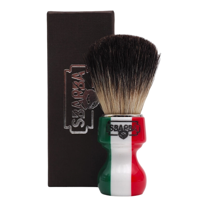 Pennello da Barba Nobile Bandiera Italiana Misto Setola Tasso - Sbarba