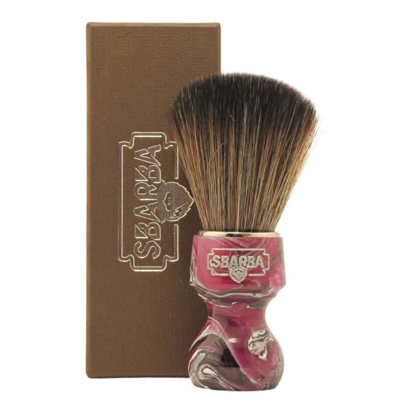 Pennello da Barba Nobile Magenta Sintetico Horse - Sbarba
