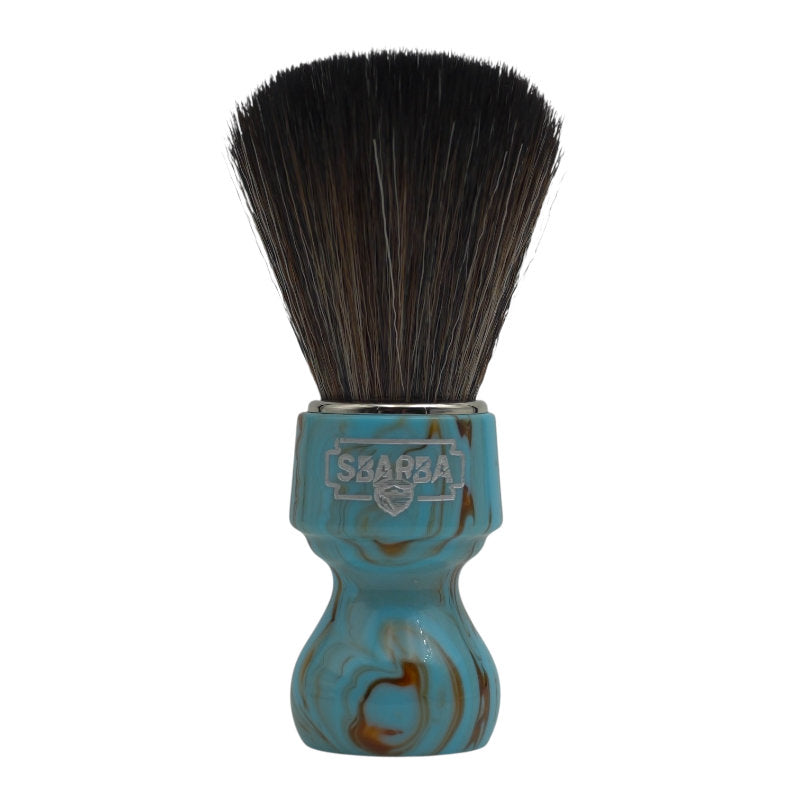 Pennello da Barba Nobile Azzurro Cielo Sintetico Horse - Sbarba