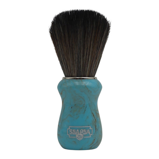 Pennello da Barba Classico Azzurro Cielo Sintetico Horse - Sbarba