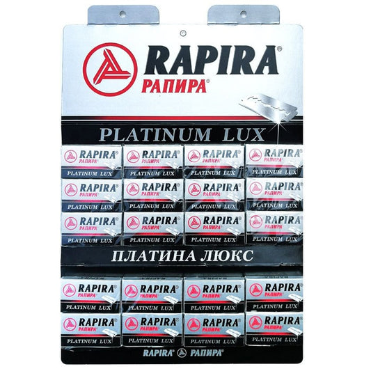 Lamette da Barba Rapira Platinum Lux 100pz