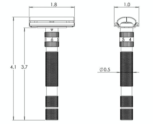 Rasoio di Sicurezza Rockwell Model T2 Stainless Steel