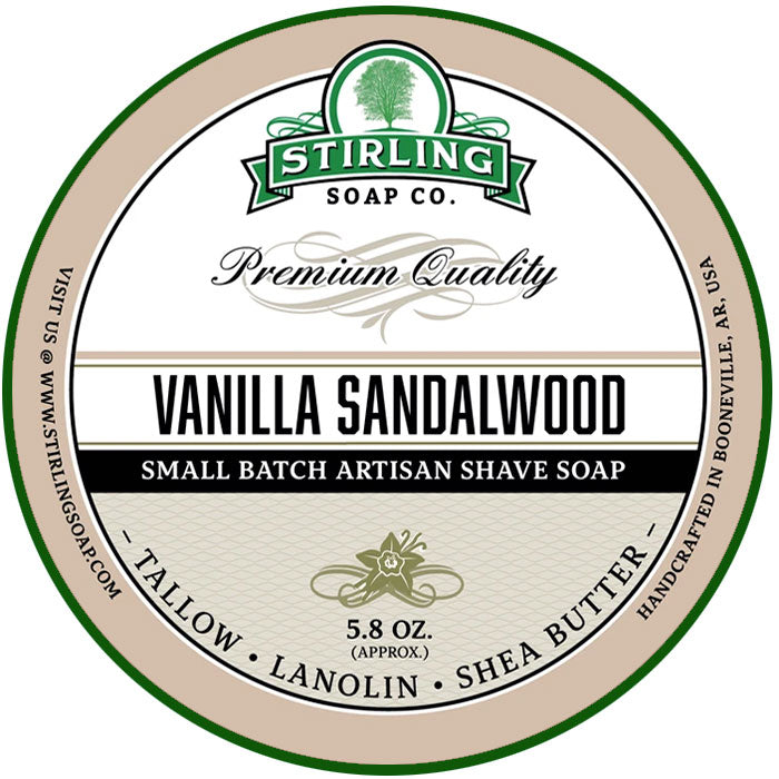 Sapone da Barba Stirling Vanilla Sandalwood 170ml