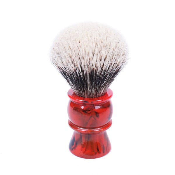 Pennello da Barba Yaqi 24mm Dark Red Streaks Two Band