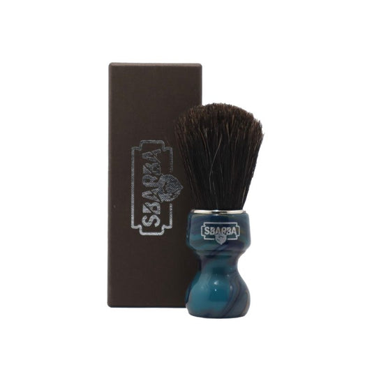 Pennello da Barba Nobile Blu Ambrato Cavallo - Sbarba