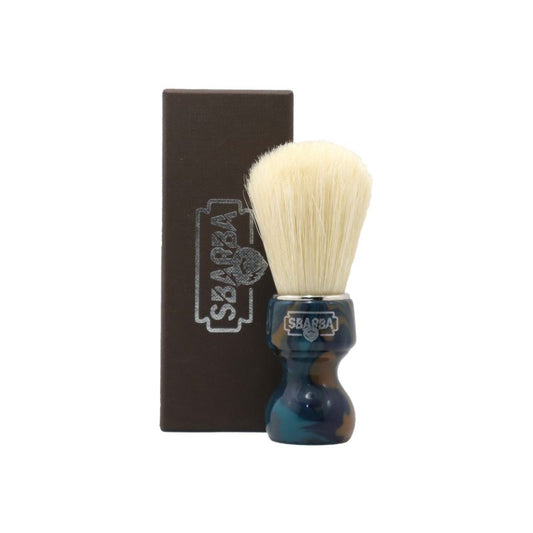 Pennello da Barba Nobile Blu Ambrato Setola Premium - Sbarba
