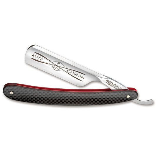 Rasoio a Mano Libera Boker 6/8 Elite Carbon Punta Tonda
