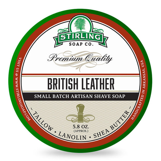 Sapone da Barba Stirling British Leather 170ml