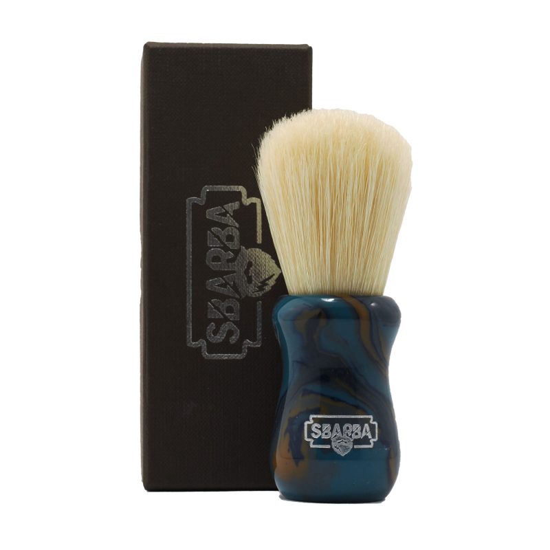 Pennello da Barba Classico Blu Ambrato Setola Premium XB - Sbarba