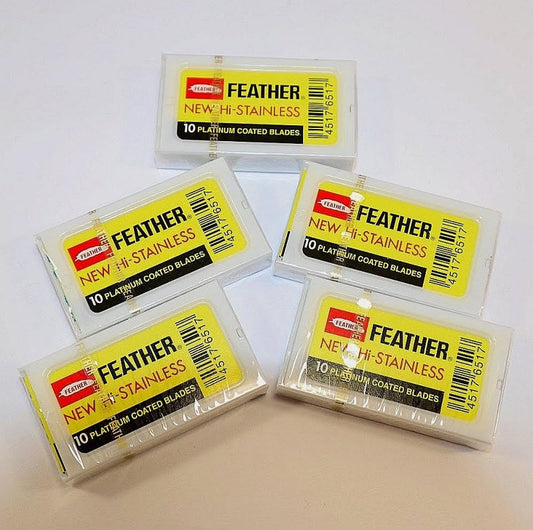Lamette da Barba Feather Hi Stainless 50pz